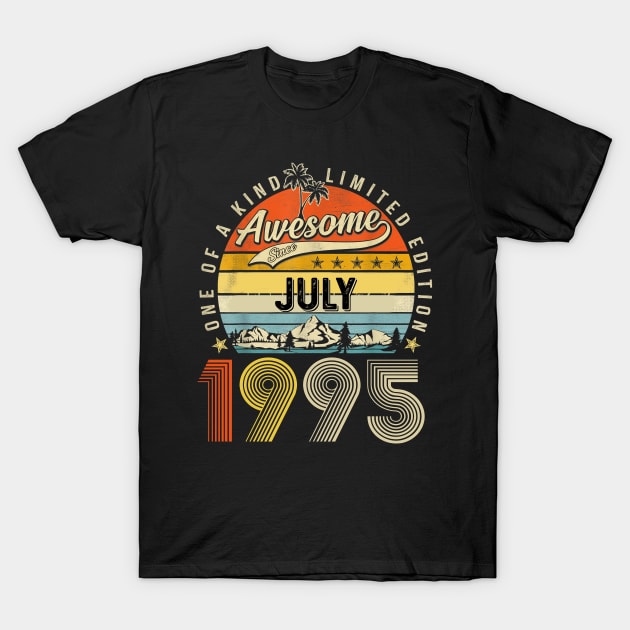 Awesome Since July 1995 Vintage 28th Birthday T-Shirt by nakaahikithuy